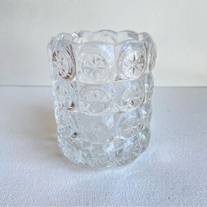 IKEA stars clear glass candleholder for votive or tea light candles textured